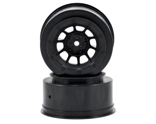 J Concepts 3350B Black Hazard 2.2/3.0" 2WD Slash Front Wheels Hex 1 Pair