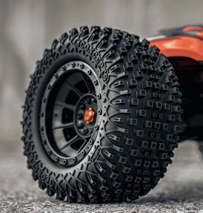 J Concepts 4014-3994 Choppers Tires on Wheels Fits Traxxas X-Maxx, XRT, and Arrma Kraton 8 (1 Pair)