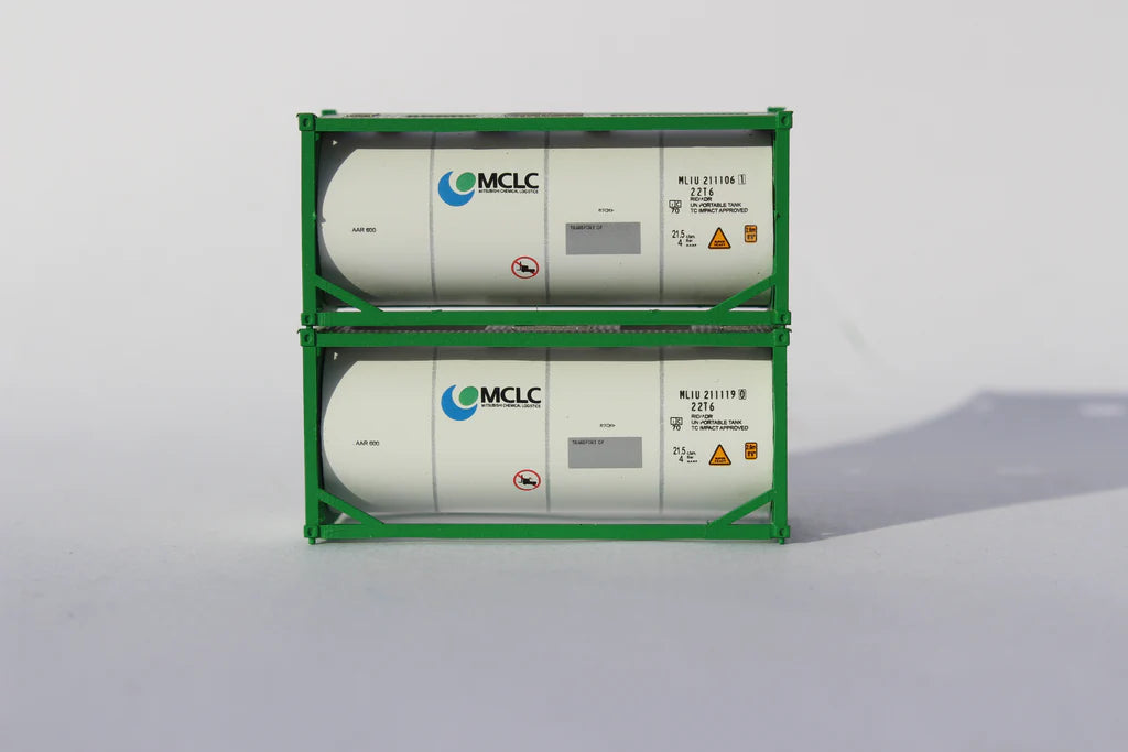 Jacksonville Terminal Co. 205234 MCLC 20′ Standard Tank Container (2 Pack)