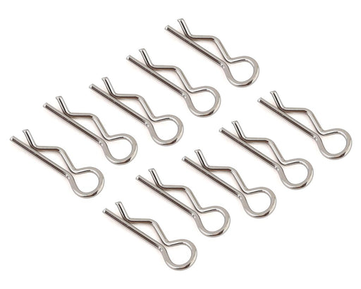 JConcepts 2840S Silver Compact Angled Body Clips (10 Pack)