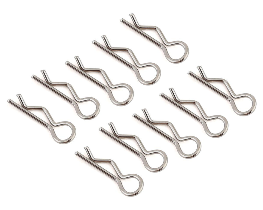 JConcepts 2840S Silver Compact Angled Body Clips (10 Pack)