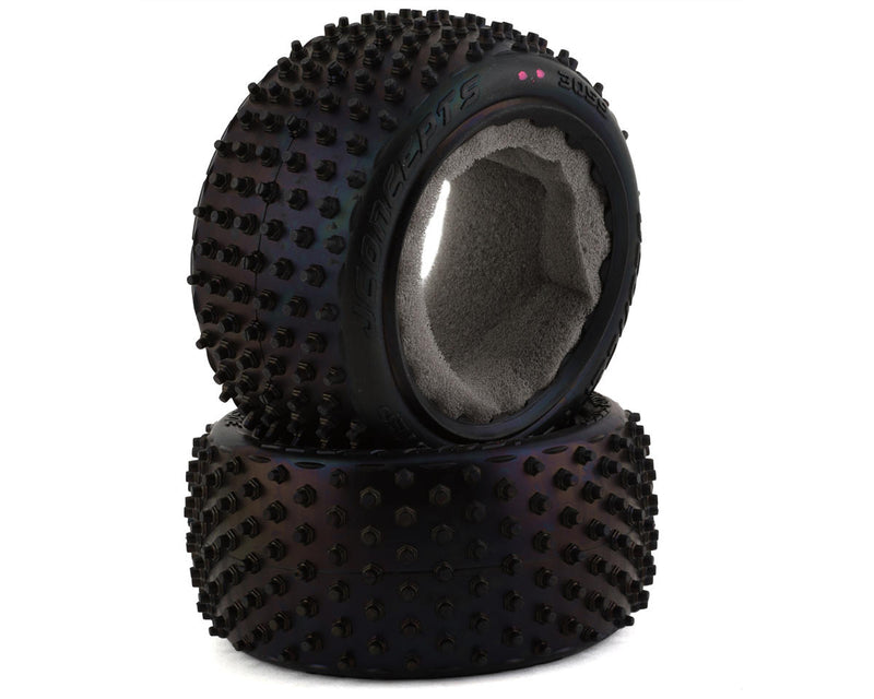 JConcepts 3059-010 Drop Step 2.2" Rear Buggy Carpet Pink Compound Tires (2 Pack)
