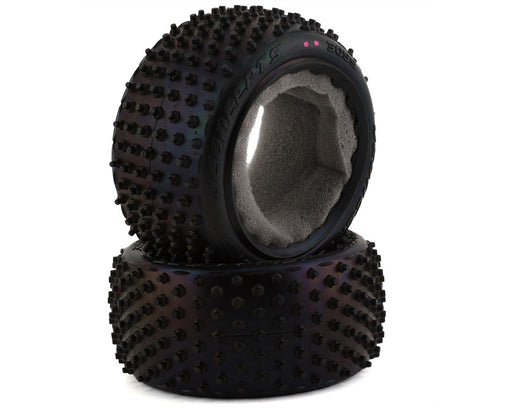 JConcepts 3059-010 Drop Step 2.2" Rear Buggy Carpet Pink Compound Tires (2 Pack)