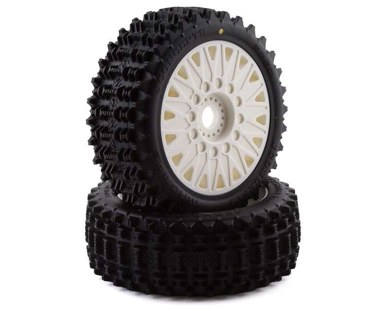 JConcepts 3060-1097 Magma Pre-Mounted 1/8 Buggy Tires with White Cheetah Wheel (2 Pack)