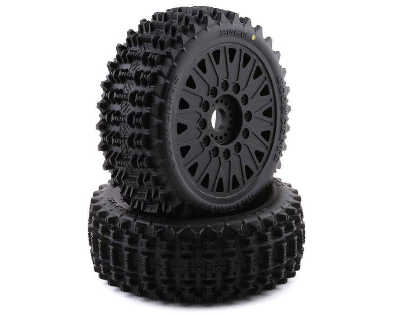 JConcepts 3060-3097 Magma Pre-Mounted 1/8 Buggy Tires with Black Cheetah Wheel (2 Pack)