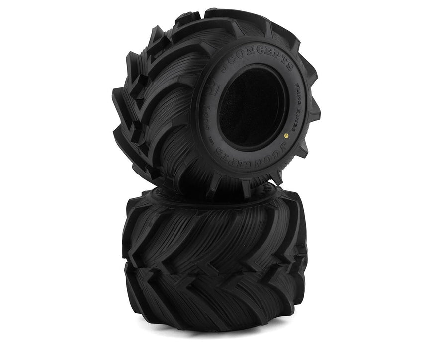 JConcepts 3084-00 Fling Kings 2.6" Yellow Compound Monster Truck Tires (2 Pack)