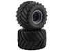JConcepts 3085-40910 Renegades Pre-Mounted Yellow Compound Monster Truck Tires on SIlver Wheels (2 Pack)