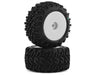 JConcepts 3100-1221 Mini-B/Mini-T Scorpios Pre-Mounted Rear Green Compound Tires on White Wheels (2 Pack)