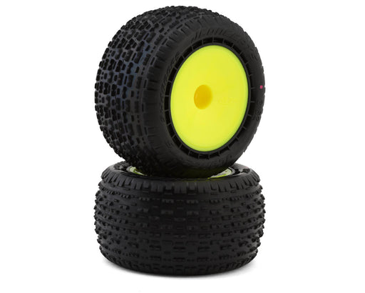 JConcepts 3162-201091 Swaggers 2.2" Pre-Mounted Stadium Truck Pink Compound Tires on Yellow Wheels (2 Pack)