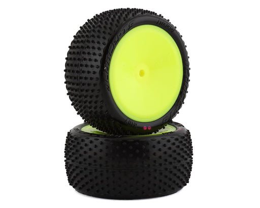 JConcepts 3167-201021 Nessi 2.2" Pre-Mounted Rear Buggy Carpet Tires on Yellow Wheels (2 Pack)