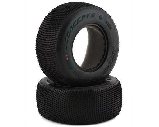 JConcepts 3192-010 Fuzz Bite Short Course Pink Compound Carpet Tires (2 Pack)