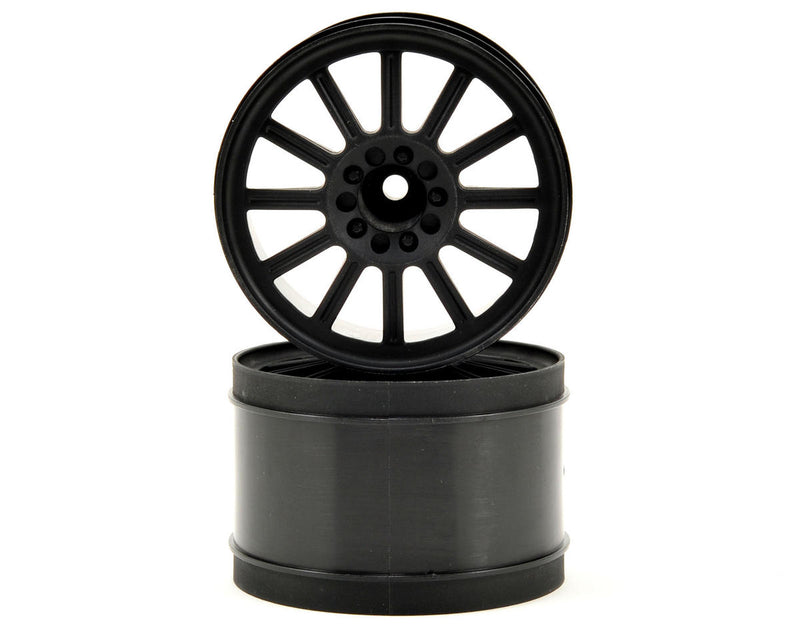 JConcepts 3340B Black 12mm Hex Rulux 2.8" Front Wheel (2 Pack)