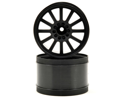 JConcepts 3340B Black 12mm Hex Rulux 2.8" Front Wheel (2 Pack)