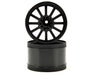 JConcepts 3340B Black 12mm Hex Rulux 2.8" Front Wheel (2 Pack)