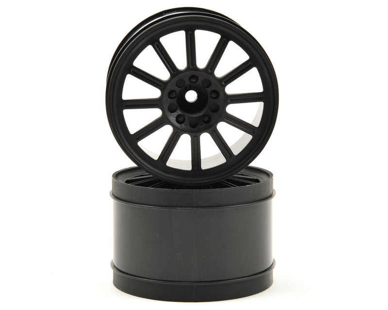 JConcepts 3341B Black 12mm Hex Rulux 2.8" Rear Wheel (2 Pack)