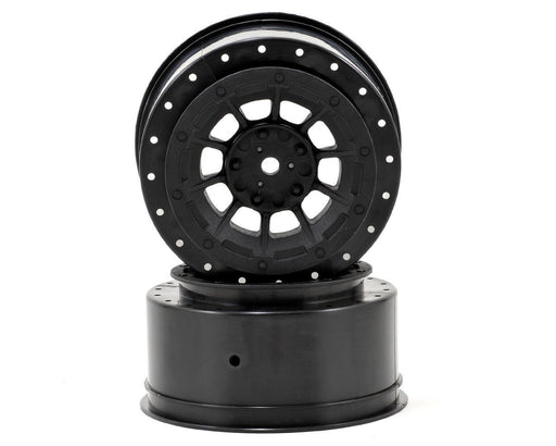 JConcepts 3344B Black 12mm Hex Hazard Short Course Wheels with 3mm Offset fits SC5M (2 Pack)