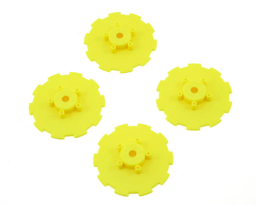 JConcepts 3344YD Yellow Hazard Wheel Dish fits SC5M (4 Pack)