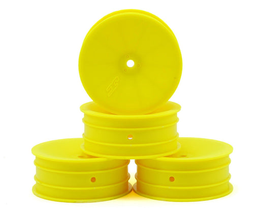 JConcepts 3347Y Yellow Mono 2.2 Front Wheels fits B7/B6/B74/RB6 (4 Pack)