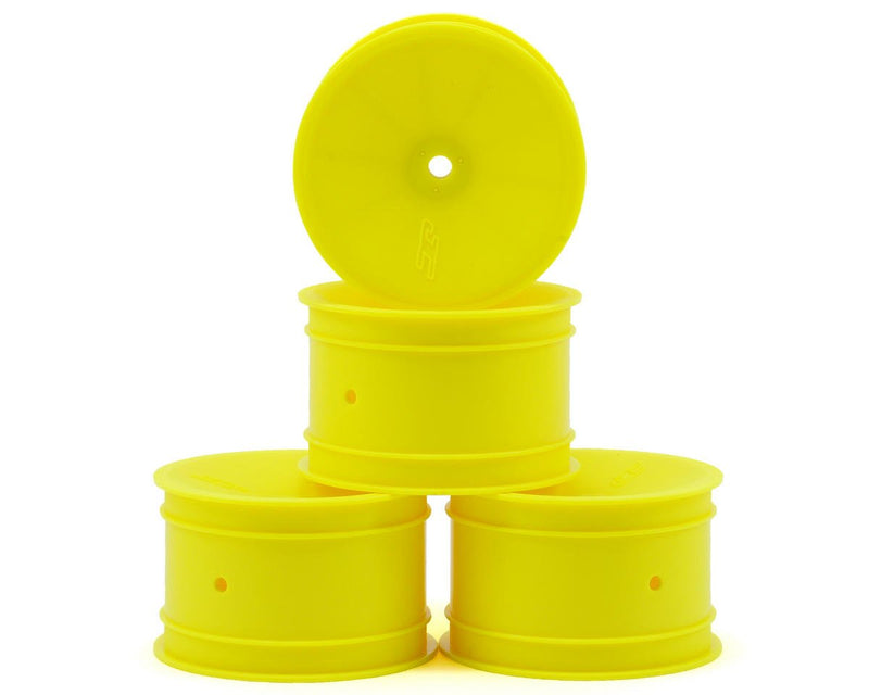 JConcepts 3348Y Yellow Mono 2.2 Rear Wheels fits B7/B6/B74/RB6 (4 Pack)