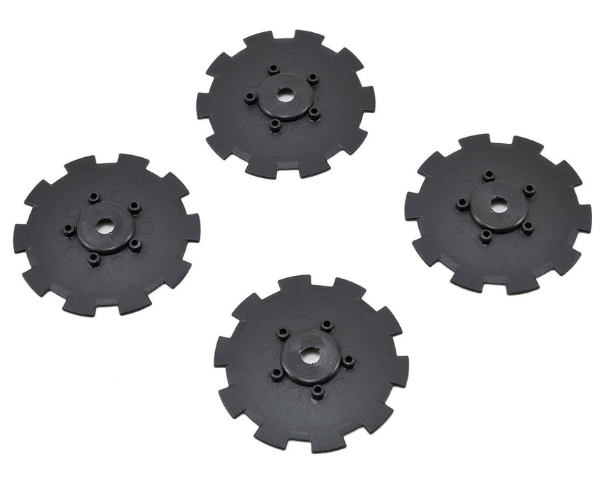 JConcepts 3352BD Black Hazard Wheel Dish TEN-SCTE (4 Pack)