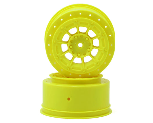 JConcepts 3352Y Yellow 12mm Hex Hazard Short Course Wheels fits TEN-SCTE (2 Pack)