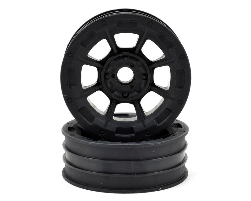 JConcepts 3358B Black RC10 Hazard 1.9" Front Wheel (2 Pack)