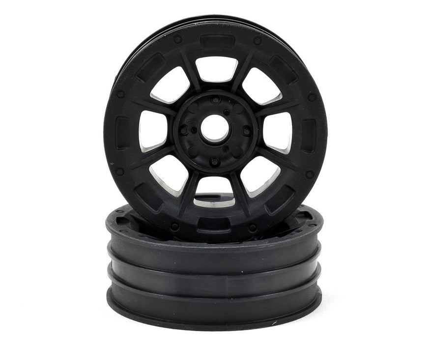 JConcepts 3358B Black RC10 Hazard 1.9" Front Wheel (2 Pack)