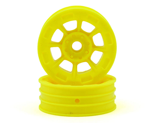 JConcepts 3358Y Yellow RC10 Hazard 1.9" Front Wheel (2 Pack)