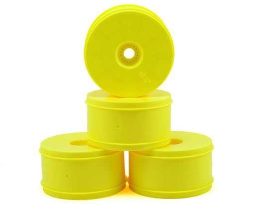 JConcepts 3369Y Yellow Bullet 4.0" Standard Offset 1/8 Truck Wheels (4 Pack)