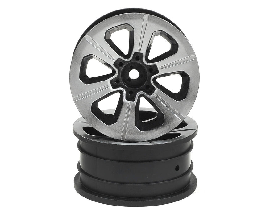 JConcepts 3373B Chrome Hustle 1.9" Rock Crawler Wheels (2 Pack)