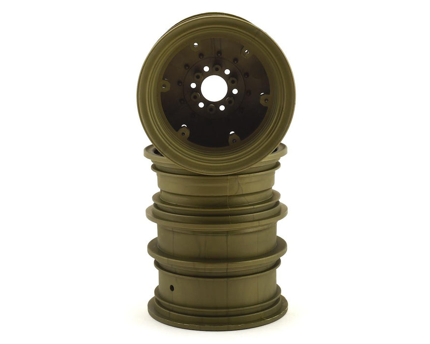 JConcepts 3388G Krimson Dually 2.6" Dual Truck Wheels (Olive/Gold) (2 Pack)