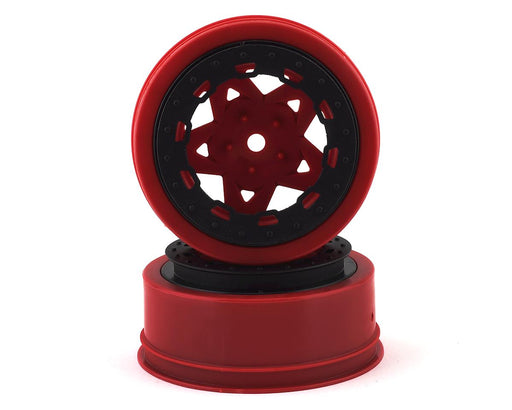 JConcepts 3390RB 12mm Hex Tremor Short Course Wheels (Red) (2 Pack)