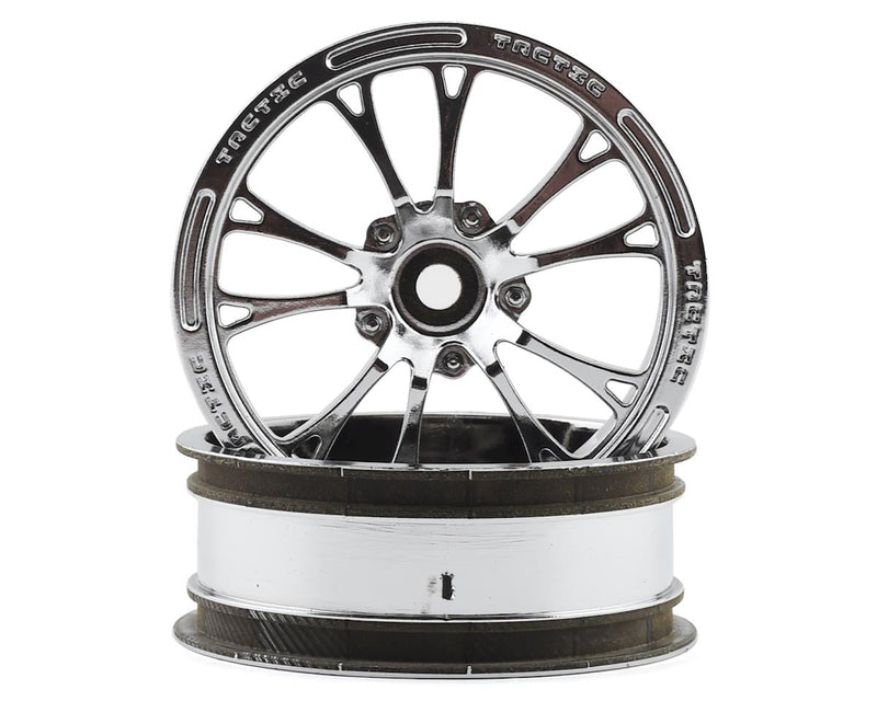 JConcepts 3399C Chrome Tactic Street Eliminator 2.2" Front Drag Racing Wheels (2 Pack)