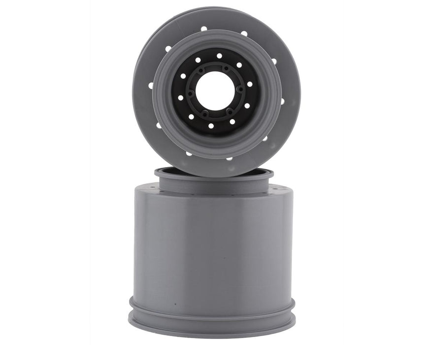 JConcepts 3414S SIlver Aggressor 2.6x3.8" Monster Truck Wheel with 17mm Hex (2 Pack)