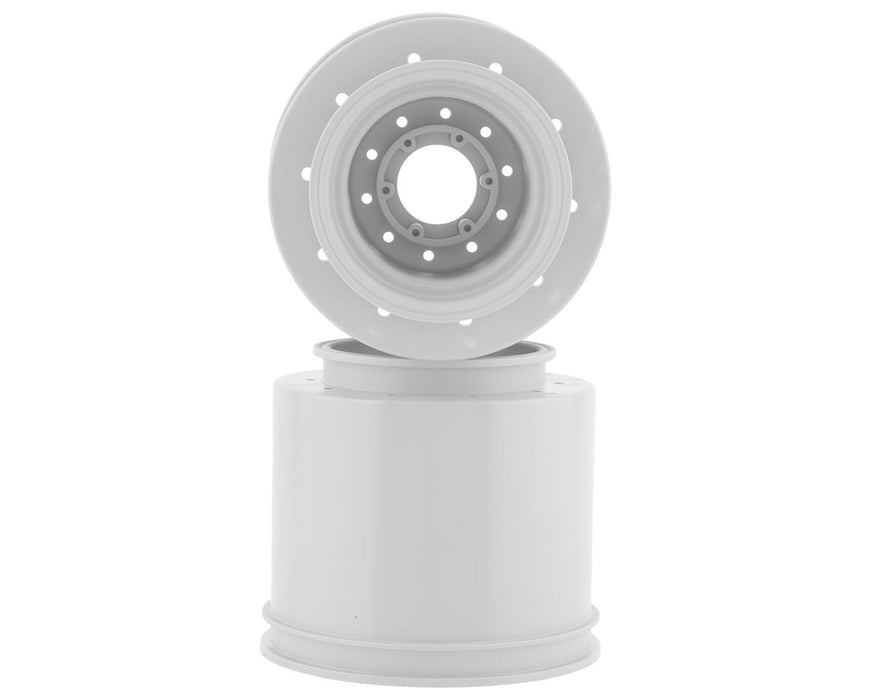 JConcepts 3414W White Aggressor 2.6x3.8" Monster Truck Wheel with 17mm Hex (2 Pack)