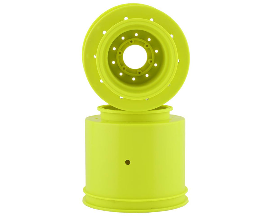 JConcepts 3414Y Yellow Aggressor 2.6x3.8" Monster Truck Wheel with 17mm Hex (2 Pack)