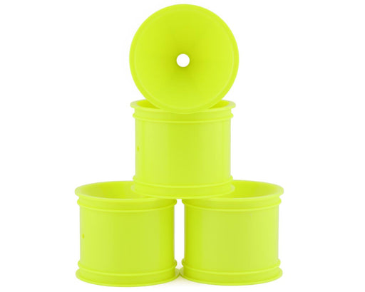 JConcepts 3418Y Yellow 2.2" Bearing Front Stadium Truck Wheels fits RC10T/T2/T3/GT (4 Pack)