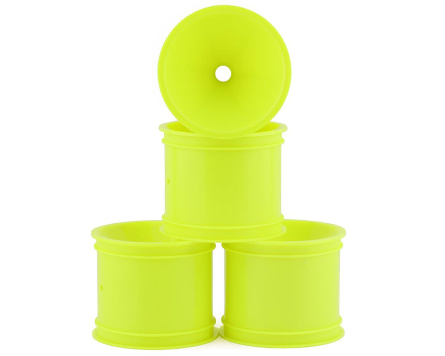 JConcepts 3418Y Yellow 2.2" Bearing Front Stadium Truck Wheels fits RC10T/T2/T3/GT (4 Pack)