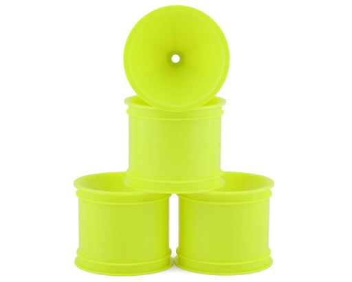 JConcepts 3419Y Yellow 2.2" Pin Rear Mono Stadium Truck Wheels fits RC10T/T2/T3/GT (4 Pack)