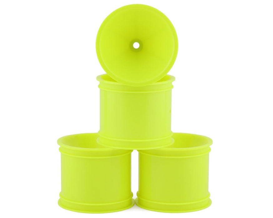 JConcepts 3419Y Yellow 2.2" Pin Rear Mono Stadium Truck Wheels fits RC10T/T2/T3/GT (4 Pack)
