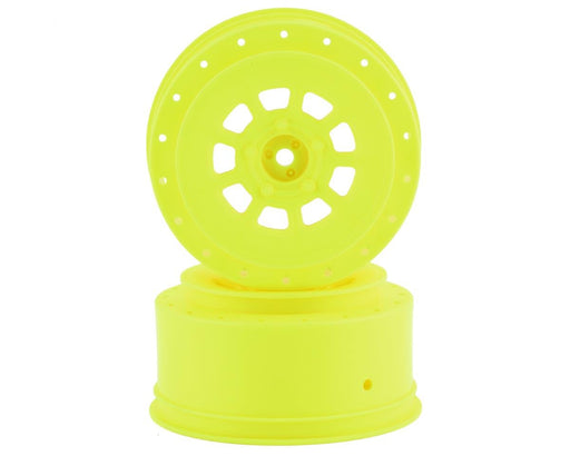 JConcepts 3420Y Yellow 9-shot Short Course Wheels with 3mm Offset (2 Pack)