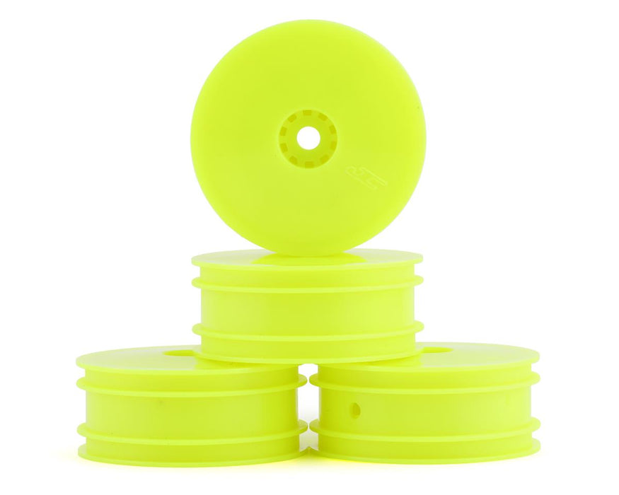 JConcepts 3424Y Yellow Losi Mini-B Front Mono Wheel Set (4 Pack)
