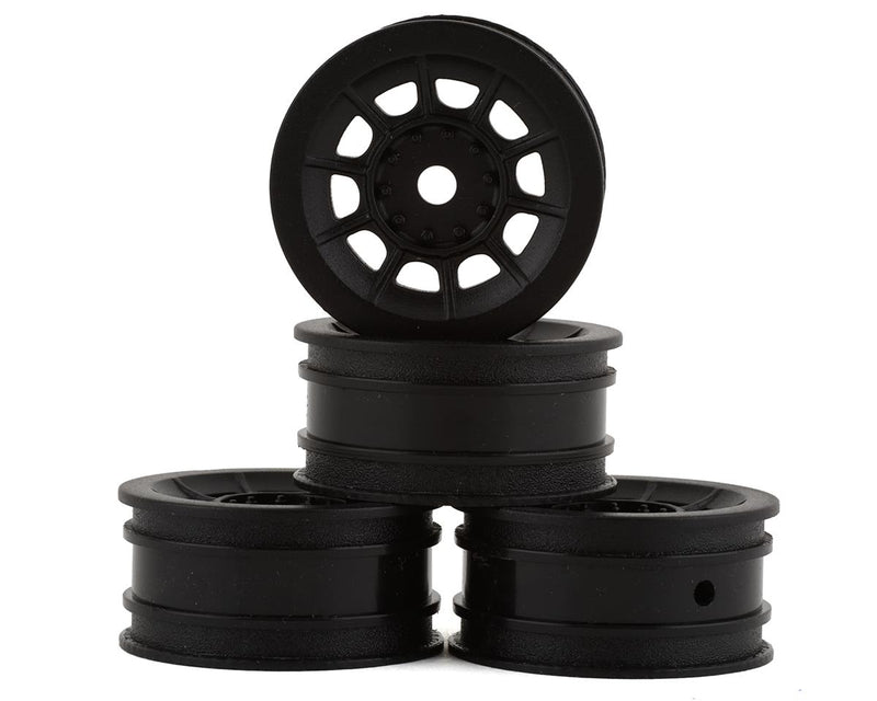 JConcepts 3430B Black Axial SCX24 Hazard 1.0" 1/24 Crawler Wheels (4 Pack)
