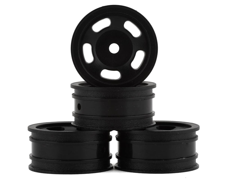 JConcepts 3431B Black Axial SCX24 Glide 1.0" 1/24 Crawler Wheels (4 Pack)
