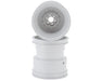 JConcepts 3439W White 3.2x3.6" Tribute 73's Monster Truck wheel with Adaptors (2 Pack)