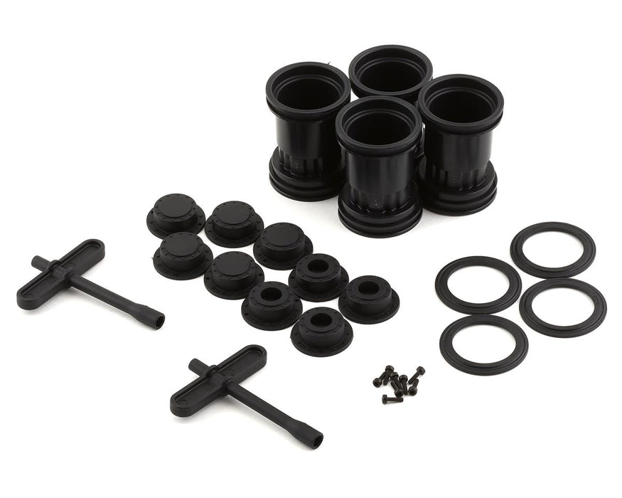 JConcepts 3442B Black Tribute 1/24th Mini Monster Truck Wheels (4 Pack)