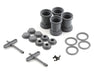 JConcepts 3442G Grey Tribute 1/24th Mini Monster Truck Wheels (4 Pack)