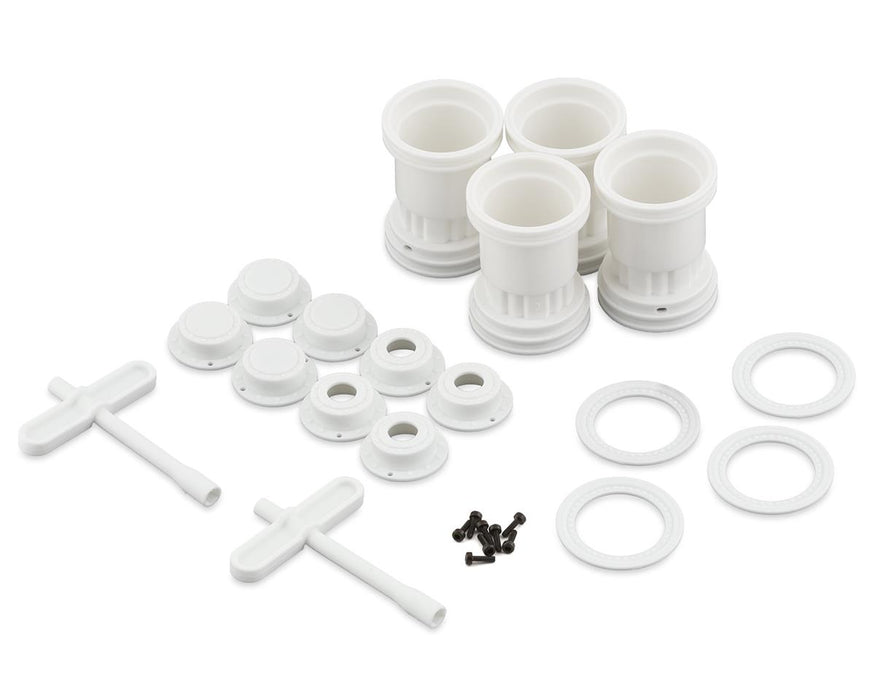 JConcepts 3442W White Tribute 1/24 Mini Monster Truck Wheels (4 Pack)