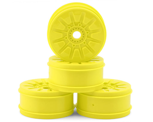 JConcepts 3445Y Yellow Pioneer 83mm 1/8th Buggy Wheels (4 Pack)