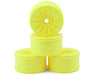 JConcepts 3448Y Yellow Pioneer 4.0" Standard Offset 1/8 Truck Wheels (4 Pack)